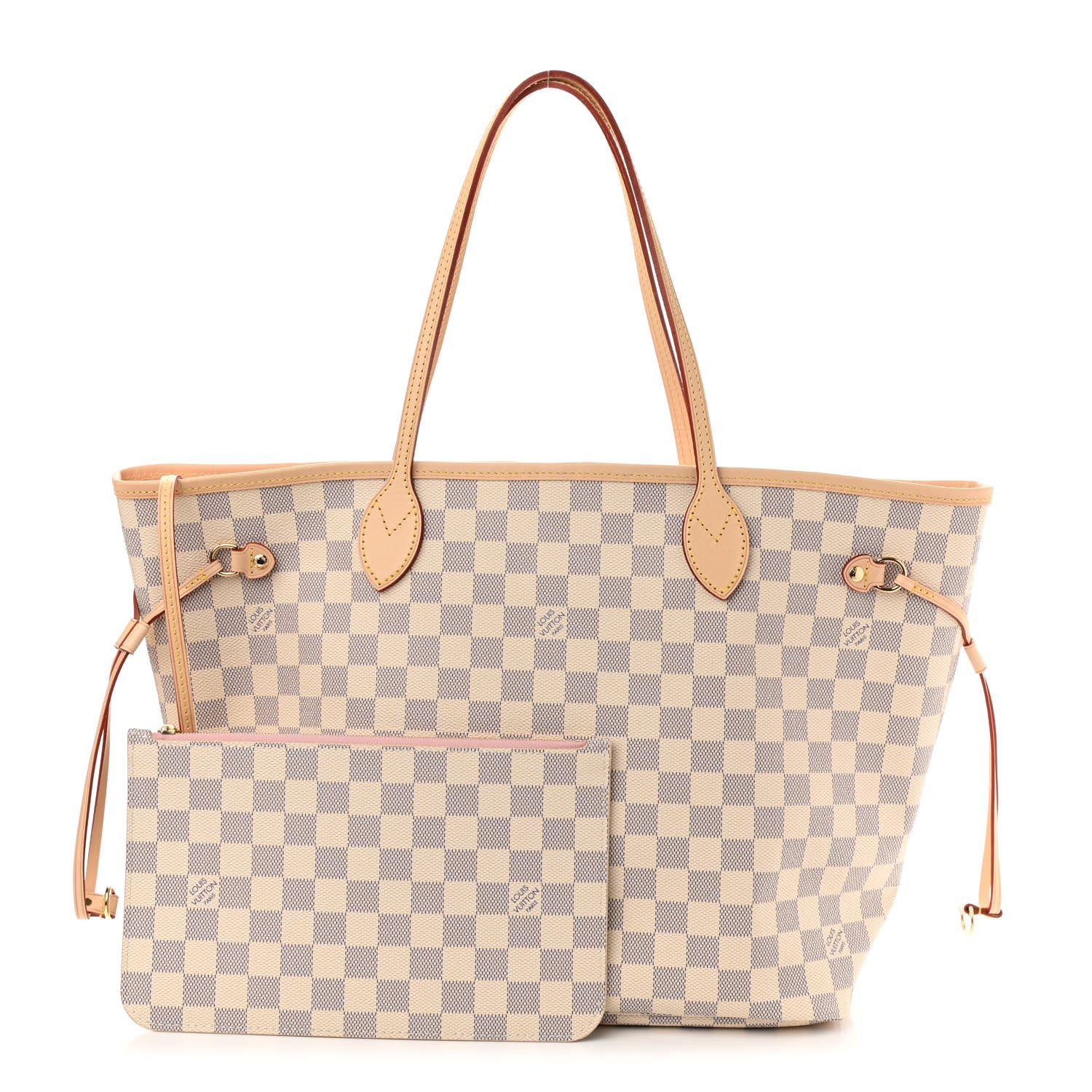 Louis Vuitton Damier Azur Neo Neverfull MM Rose Ballerine 2 of 9