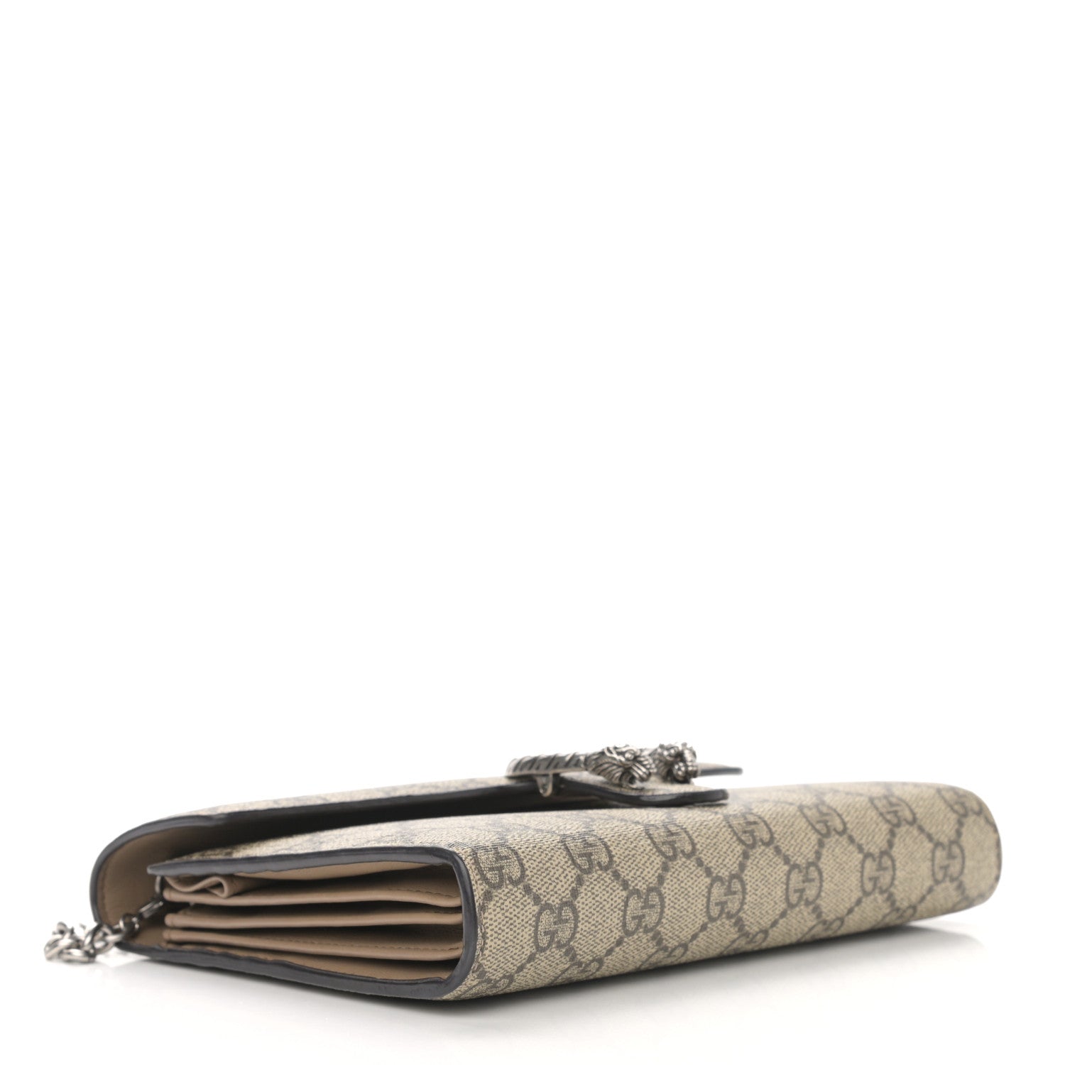 Gucci GG Supreme Monogram Mini Dionysus Chain Wallet Beige Taupe 4 of 10