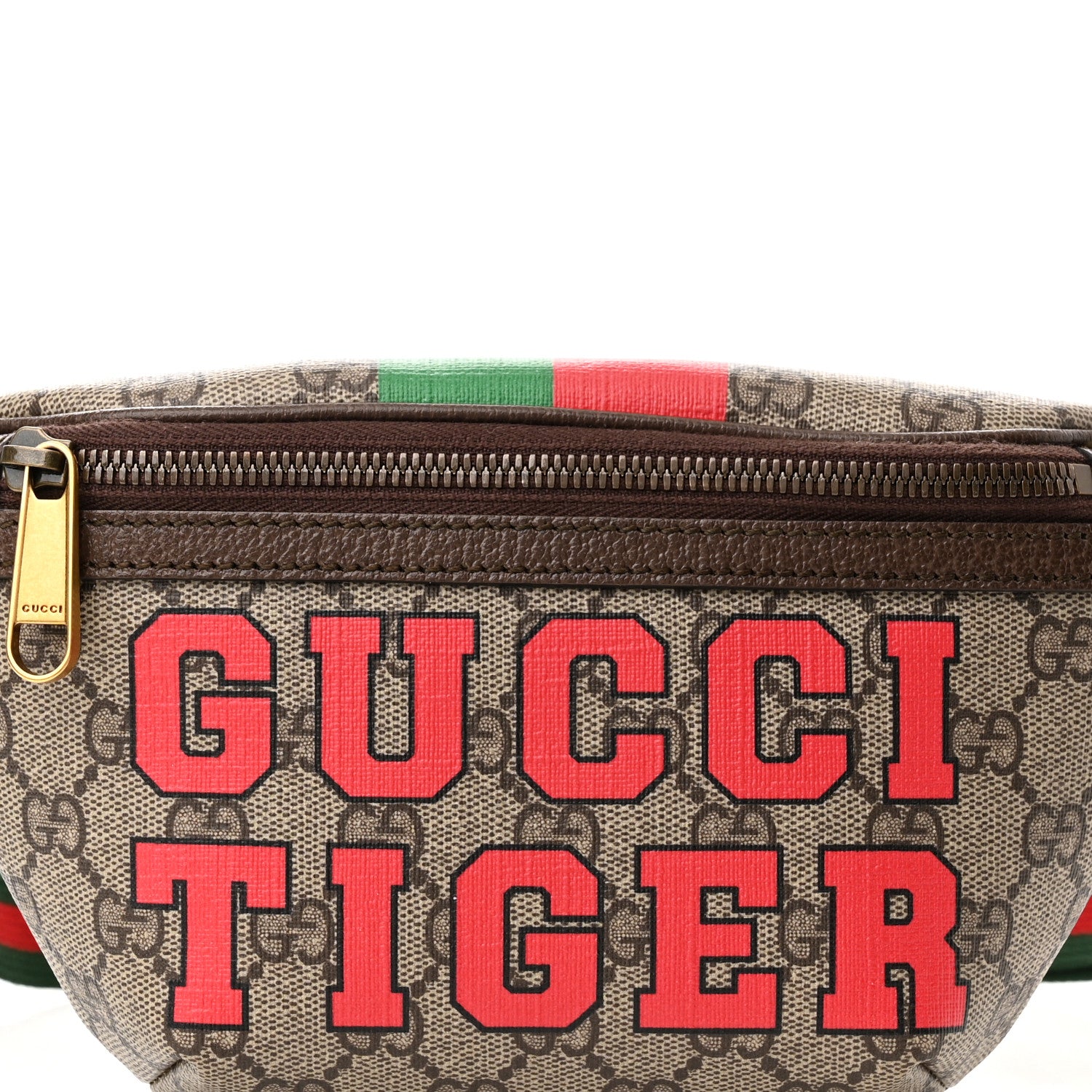 Gucci GG Supreme Monogram Textured Dollar Calfskin Gucci Tiger Belt Bag Beige Ebony Lobster Red New Shamarock New Acero 8 of 10