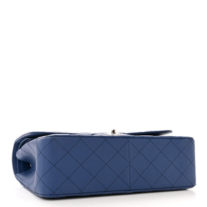 Chanel Caviar Quilted Jumbo Double Flap Blue 4 of 10