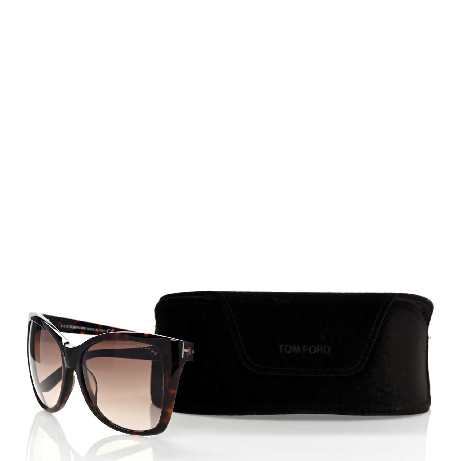 Tom Ford Carli Oversize Square Cateye Sunglasses TF295 Havana Brown 8 of 8