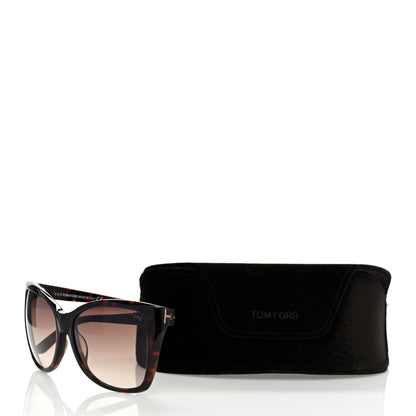 Tom Ford Carli Oversize Square Cateye Sunglasses TF295 Havana Brown 8 of 8