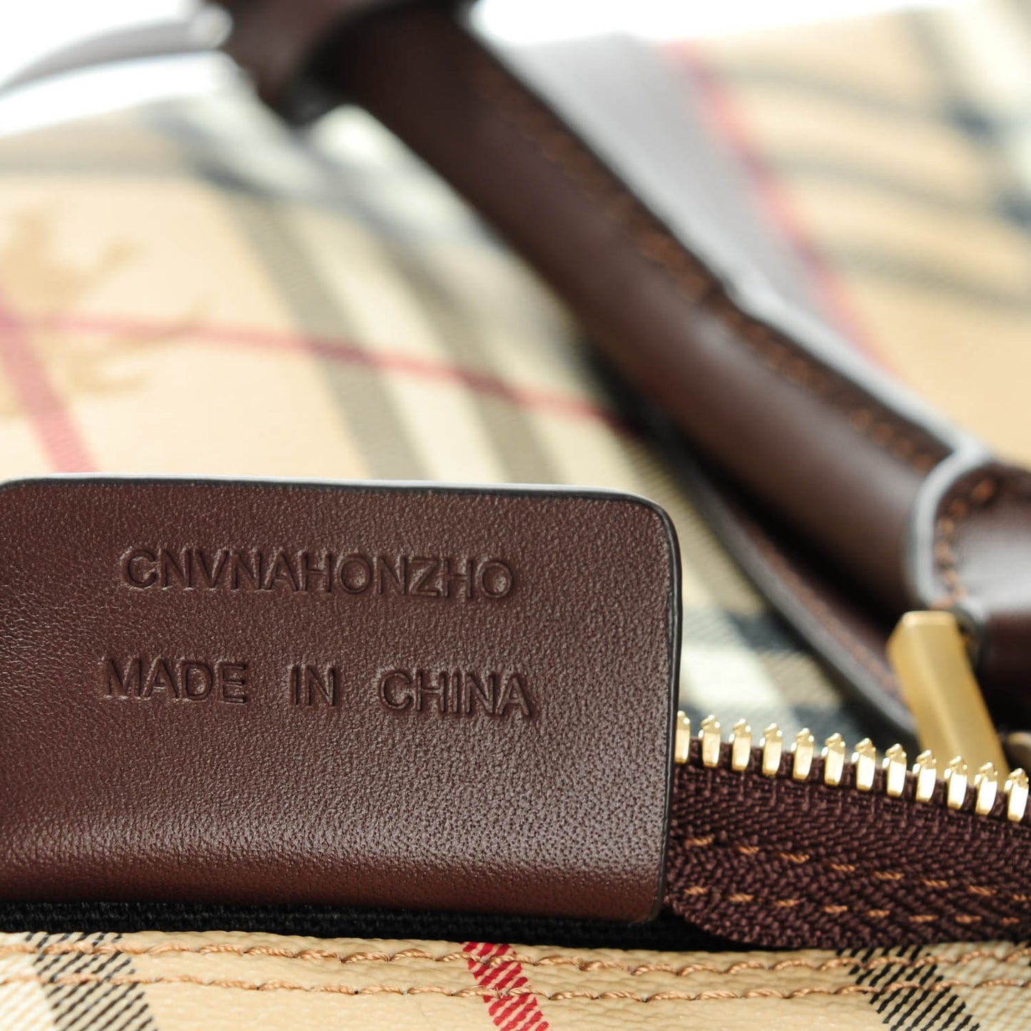 Haymarket Check Duffle Bag Dark Brown