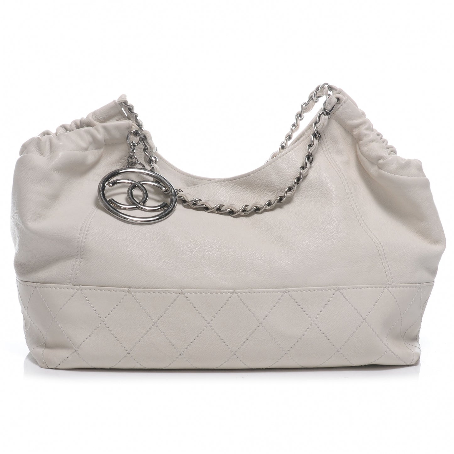 Leather Baby Coco Cabas White