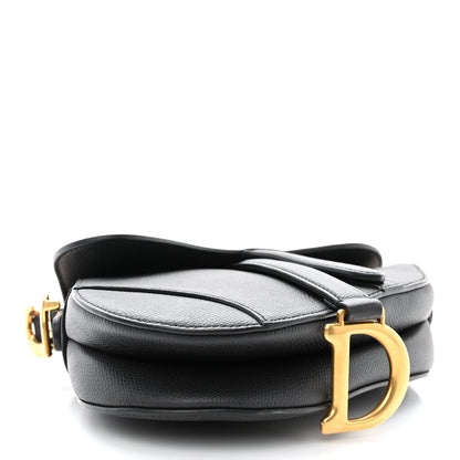 Christian Dior Grained Calfskin Mini Saddle Bag Black 4 of 10