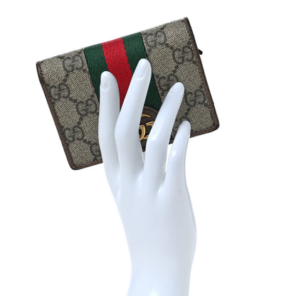 Gucci X DISNEY GG Supreme Monogram Web Three Little Pigs Ophidia Card Case Wallet Beige New Acero 2 of 11