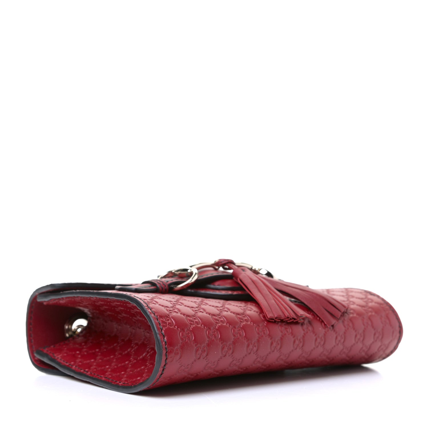 Gucci Soft Microguccissima Mini Emily Chain Shoulder Bag Rosso 3 of 5
