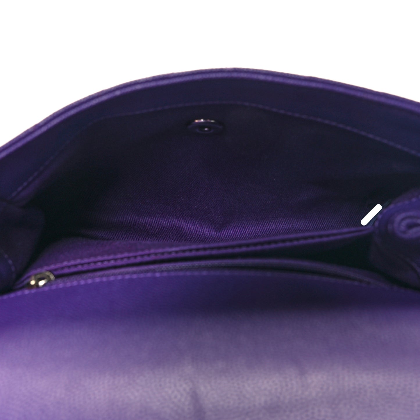 Caviar Chevron Quilted Mini Coco Handle Flap Purple