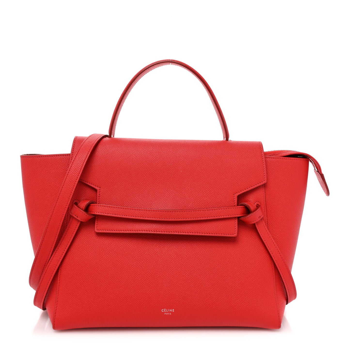 Grained Calfskin Mini Belt Bag Coquelicot