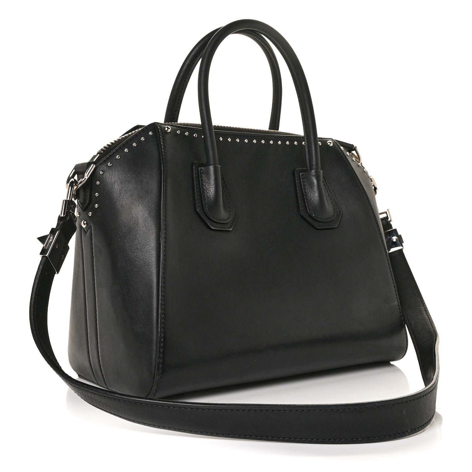 Givenchy Smooth Calfskin Small Studded Antigona Black 2 of 8