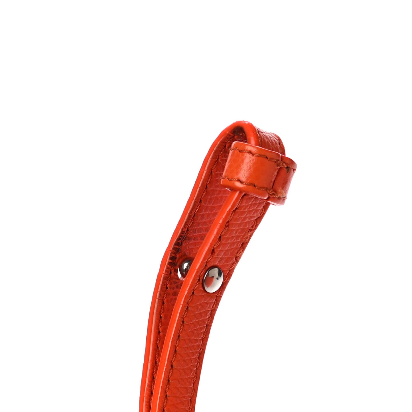 Grained Calfskin Small Vertical Cabas Orange