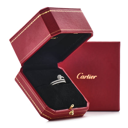 Cartier 18K White Gold Diamond Double Juste Un Clou Paved Ring 51 5.75 6 of 6