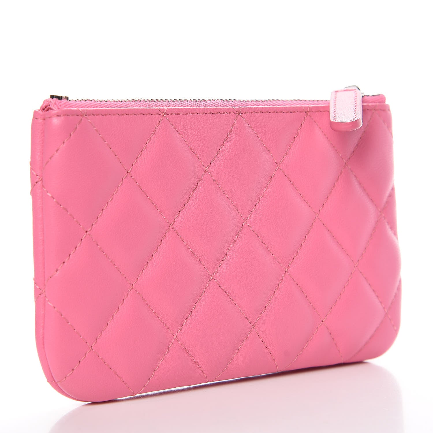 Chanel Lambskin Quilted Small Cosmetic Case Pink 3 of 8