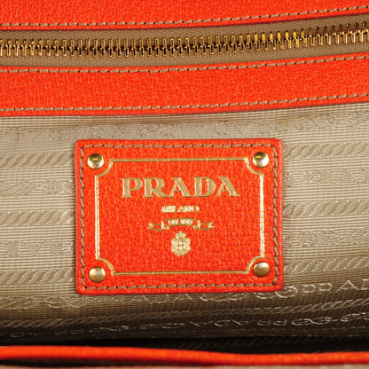 Prada Canapa Stampata Frame Bag Papaya 8 of 10