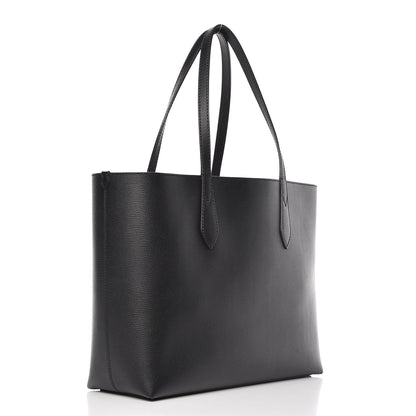 Burberry Grainy Calfskin Haymarket Check Medium Reversible Tote Black 5 of 19