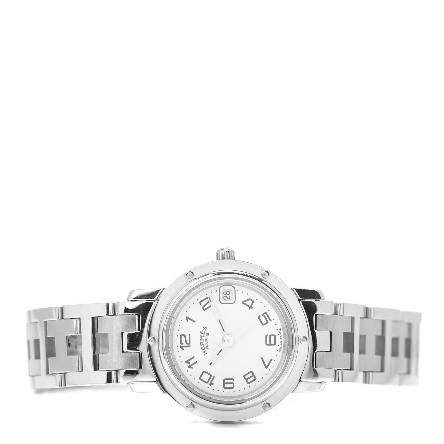Stainless Steel 24mm Clipper Quartz Watch White