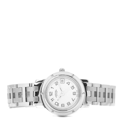 Hermes Stainless Steel 24mm Clipper Quartz Watch White 2 of 4