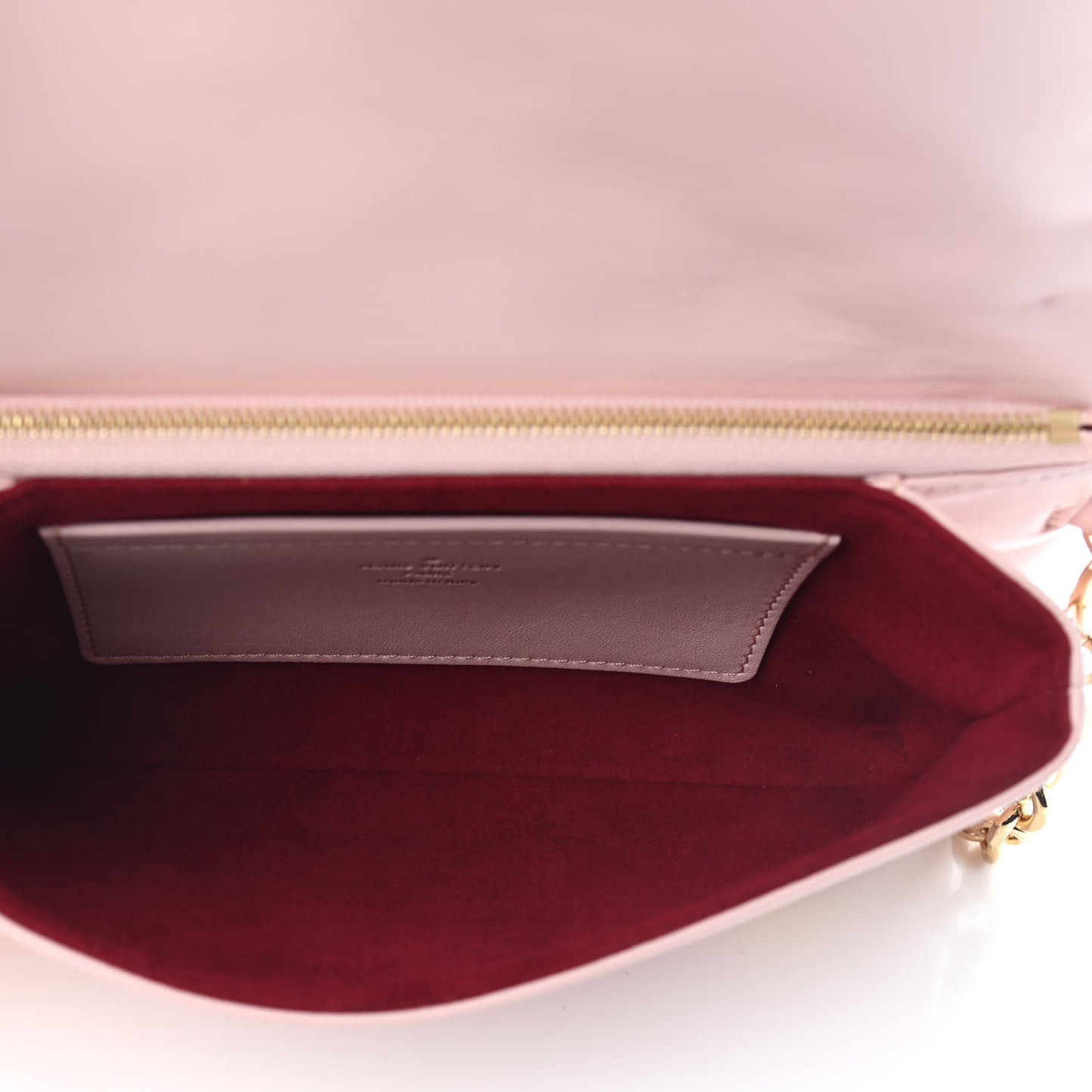 Lambskin Embossed Monogram Pochette Coussin Rose