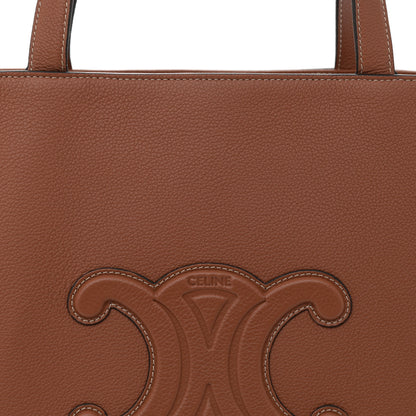 Celine Grained Calfskin Triomphe Medium Cabas Anais  Tan 9 of 11