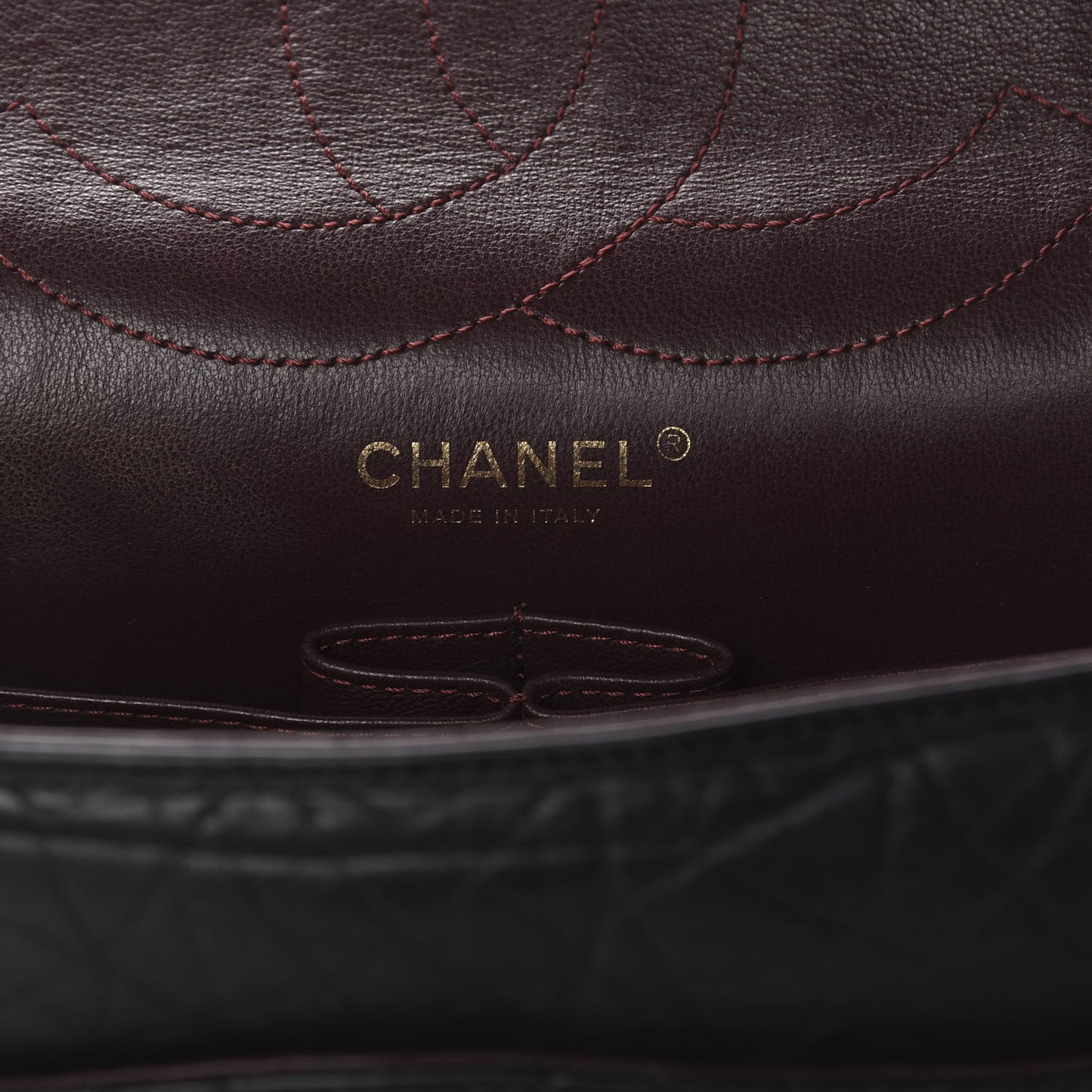 Aged Calfskin Quilted 2.55 Reissue 227 Flap Black