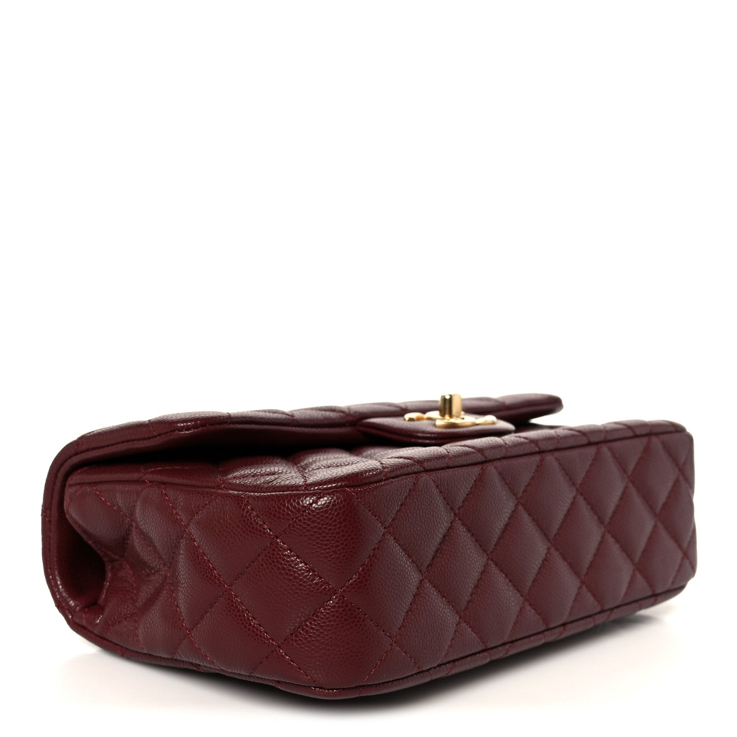 Chanel Caviar Quilted Small Handy CC Flap Burgundy 4 of 12