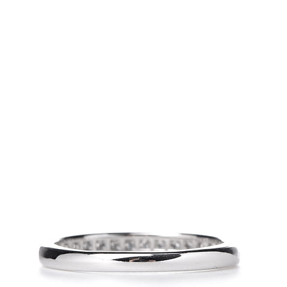 Tiffany Platinum Diamond .22ctw Half Circle Wedding Band Ring 52 6 4 of 6