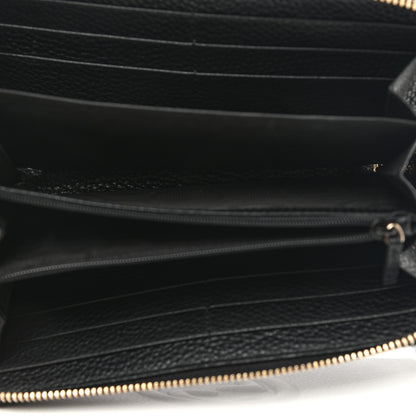 Gucci Pebbled Calfskin Soho Zip Around Wallet Black 5 of 7
