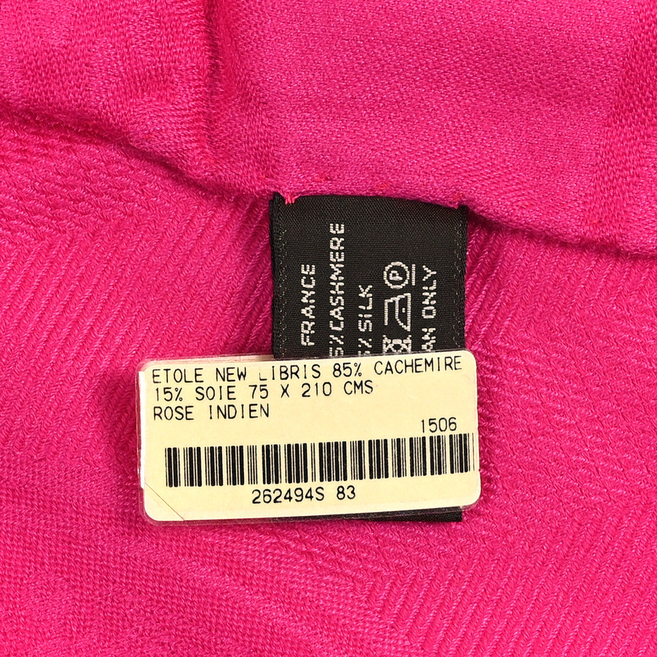 Hermes Cashmere Silk New Libris Stole Rose Indien 3 of 3