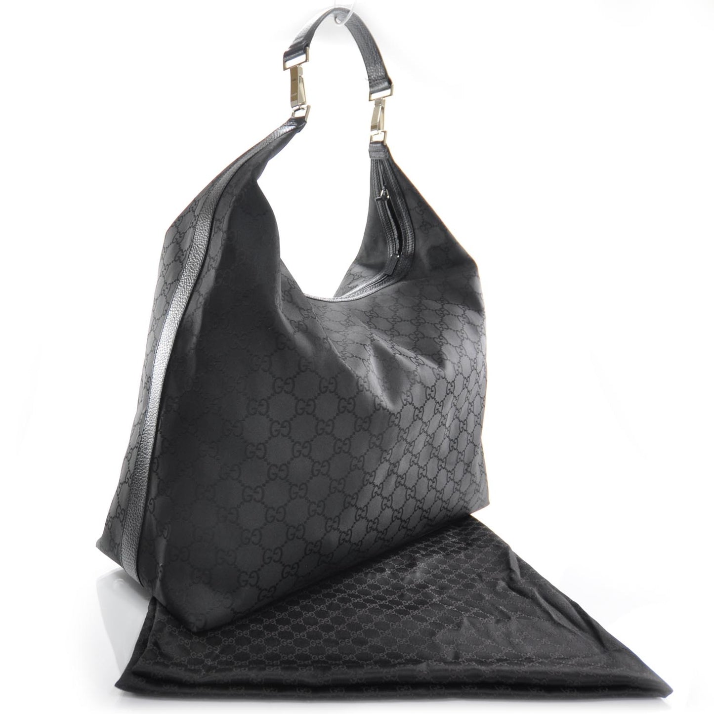 Nylon Monogram Large Hobo Black