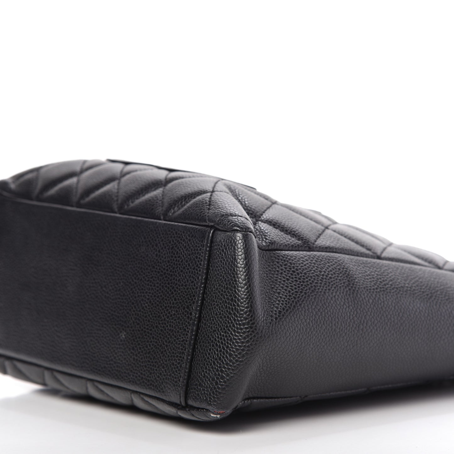 Caviar Quilted Petit Shopping Tote PST Black