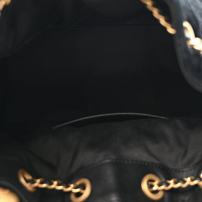 Chanel Suede Quilted Small Chanel 25 Handbag Black 5 of 13
