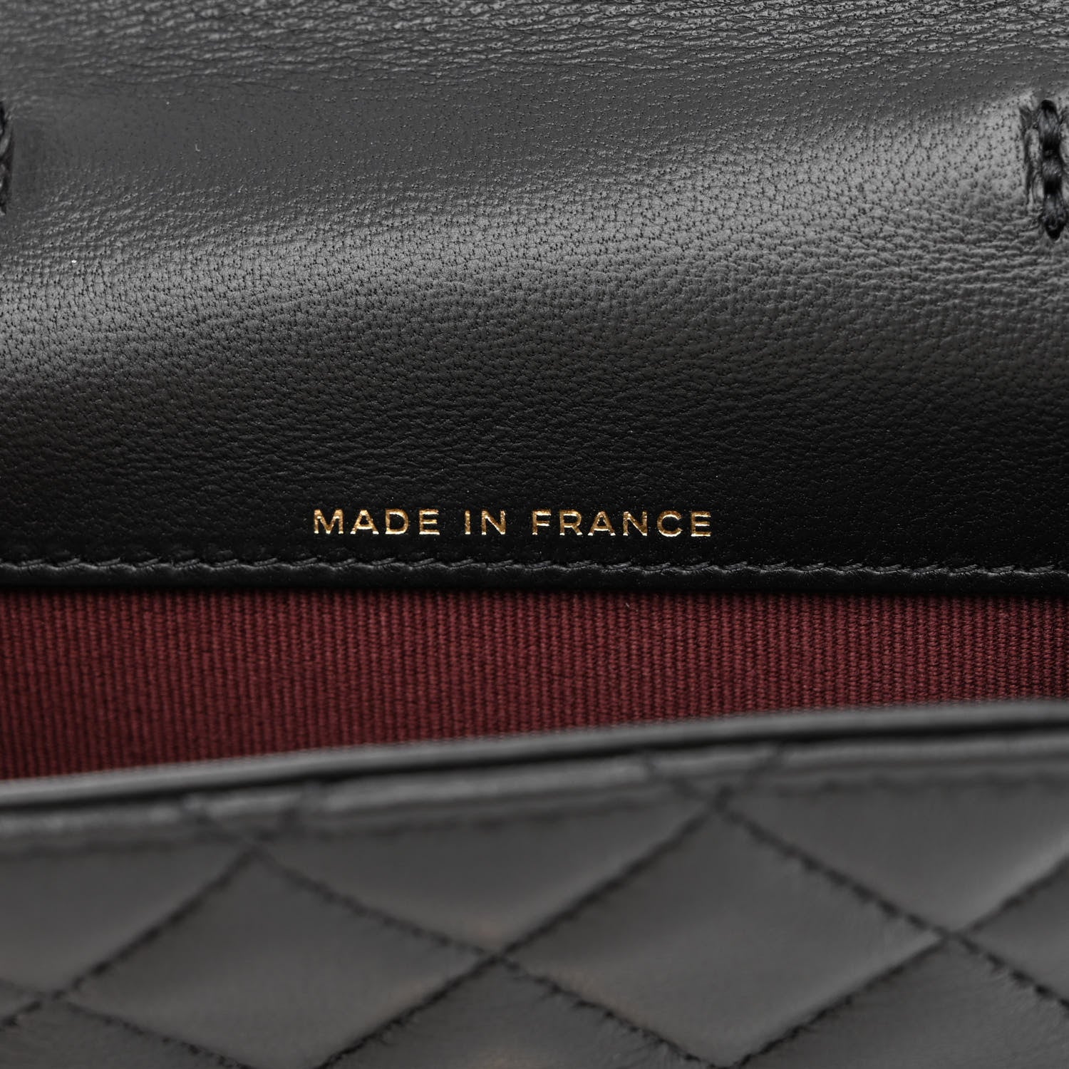 Chanel Lambskin Quilted Wallet With Chain Black 8 of 13