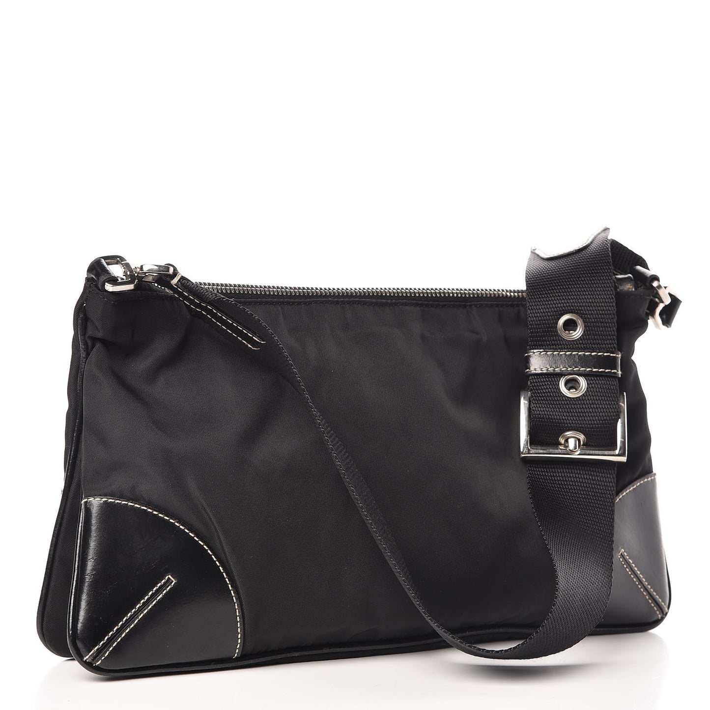 Tessuto Nylon Shoulder Bag Black
