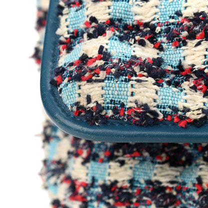 Chanel Lambskin Tweed Maxi Flap Blue Multicolor 11 of 13