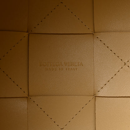 Bottega Veneta Lambskin Maxi Intrecciato Small Cassette Crossbody Bucket Bag Porridge 6 of 9