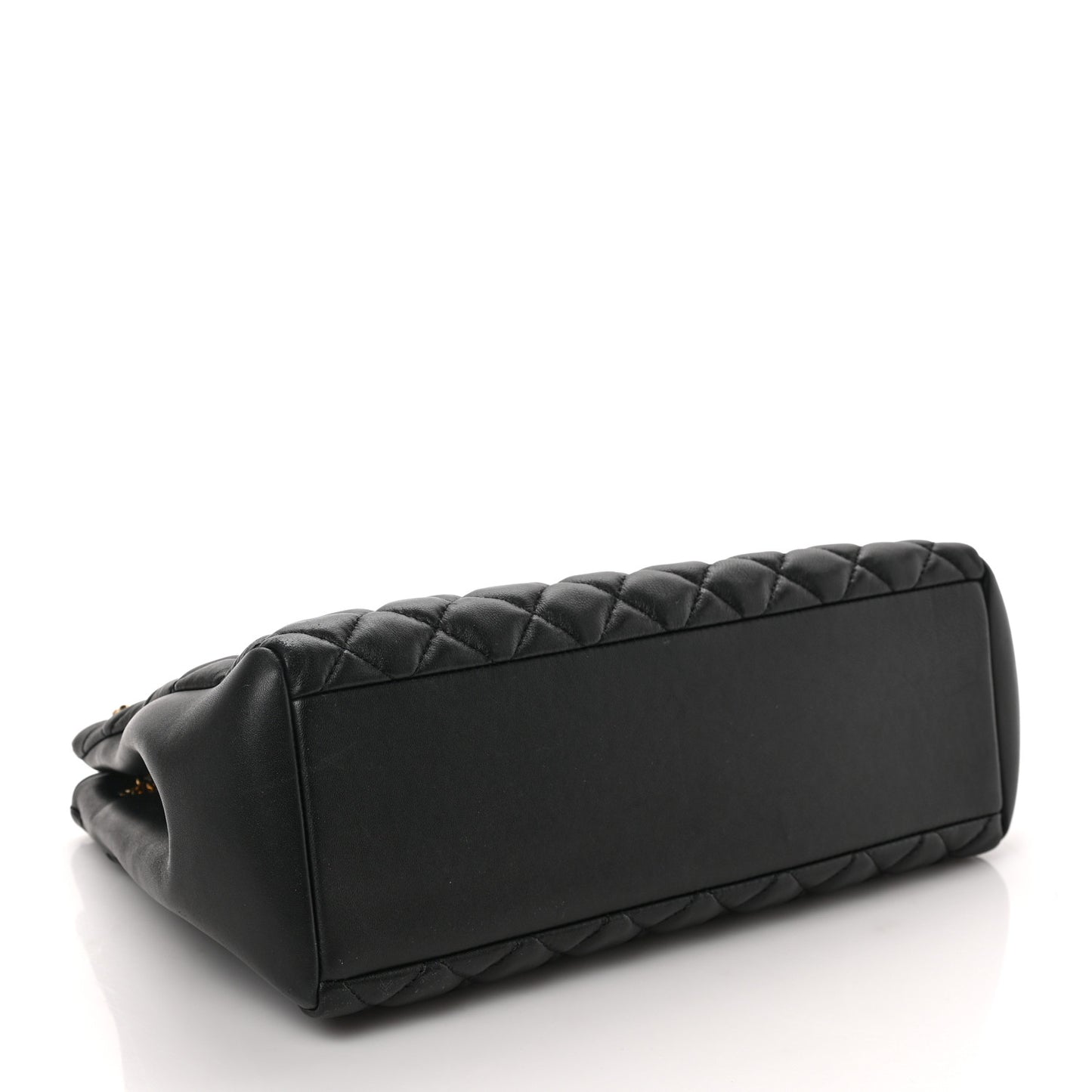 Nappa Quilted Medusa Chain Shoulder Bag Black