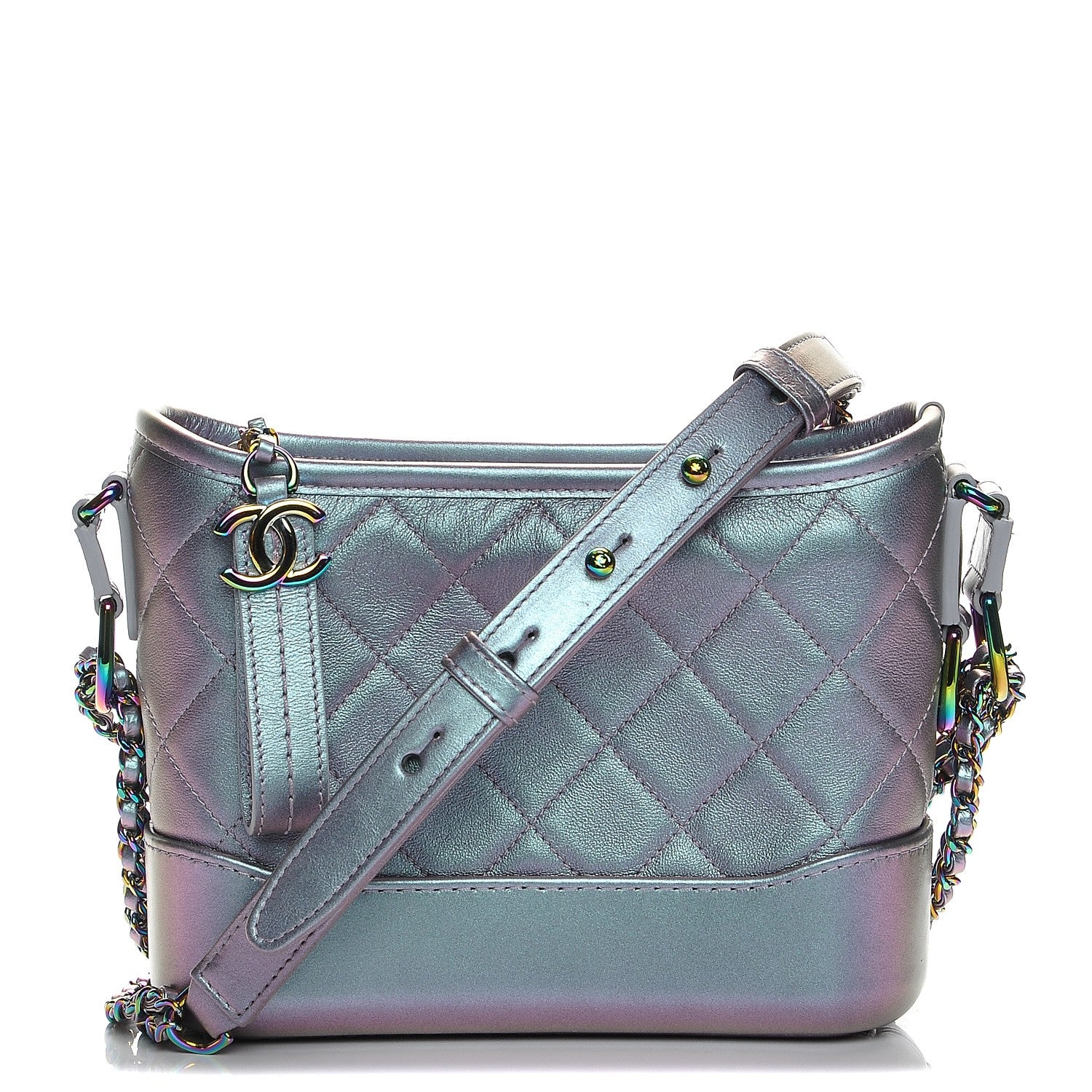Chanel Iridescent Lambskin Calfskin Quilted Small Gabrielle Hobo Light Purple 1 of 8