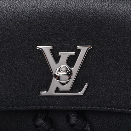 Louis Vuitton Calfskin Lockme Mini Backpack Black 9 of 14