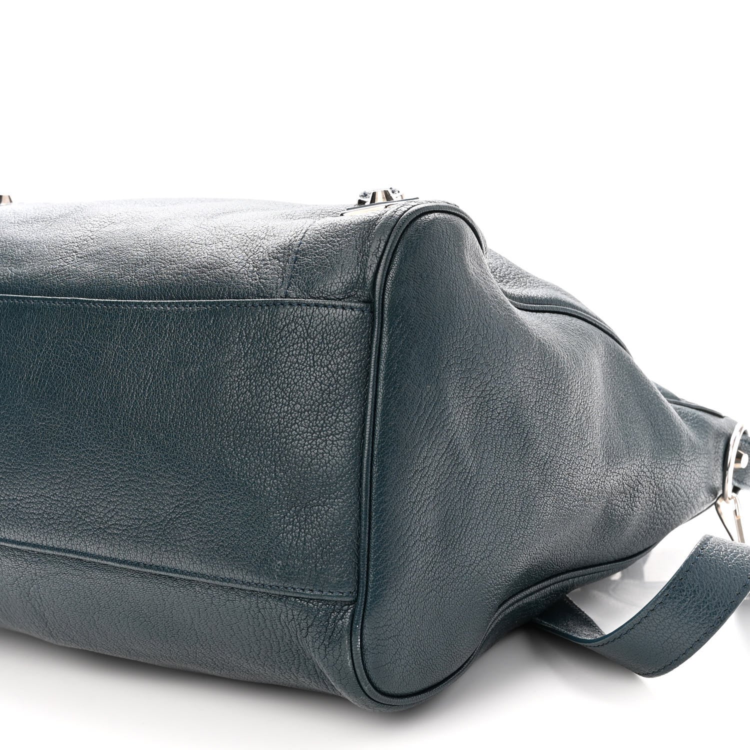 Balenciaga Chevre Silver Metallic Edge Hardware Velo Bleu Paon 10 of 10