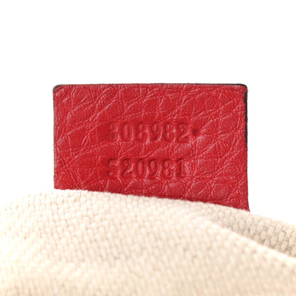 Gucci Pebbled Calfskin Medium Soho Chain Shoulder Bag Tabasco Red 7 of 11