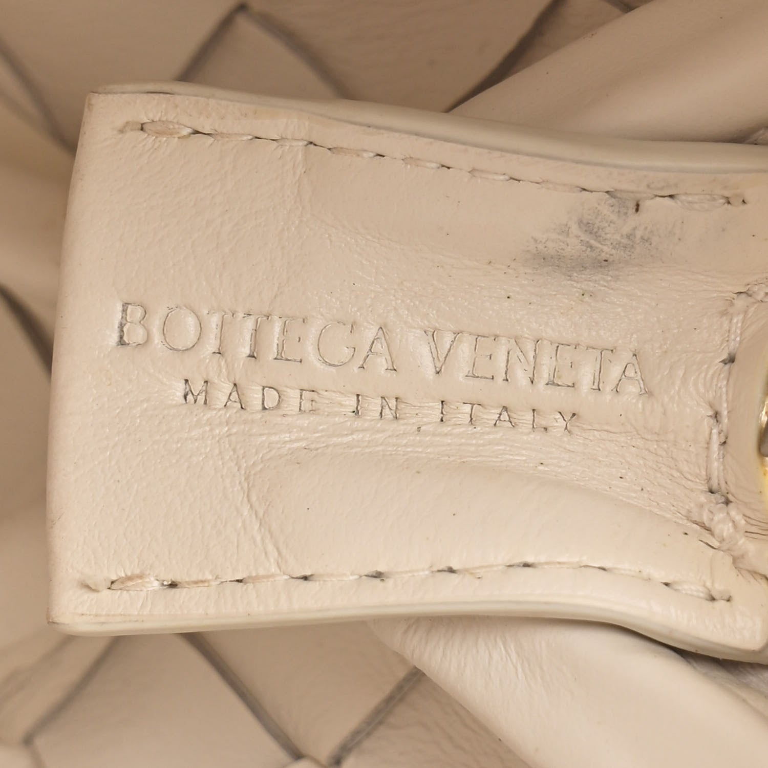 Bottega Veneta Patent Nappa Intrecciato Mini Loop Camera Bag White