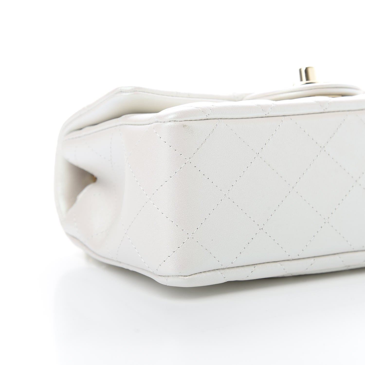 Chanel Iridescent Calfskin Quilted Mini Rectangular Flap White 9 of 11