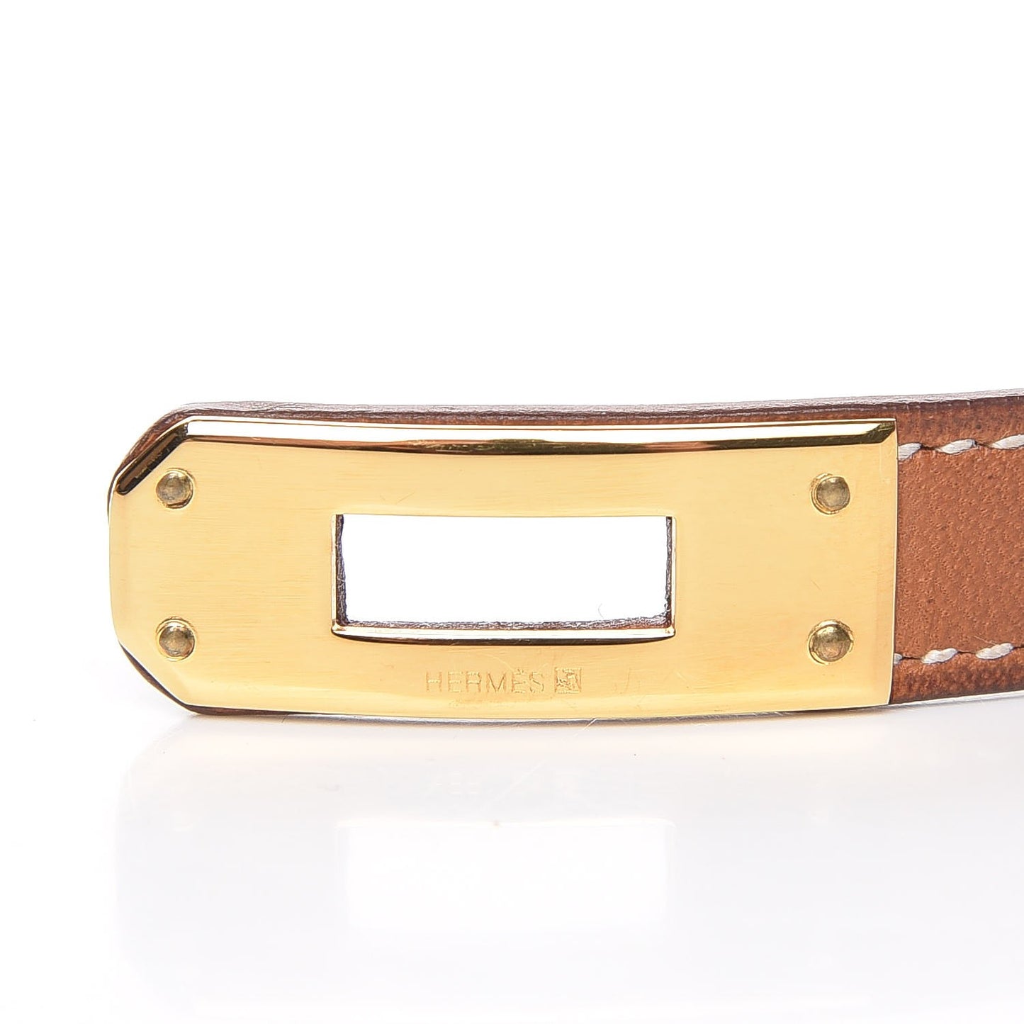 Barenia Kelly Double Tour Bracelet M Fauve