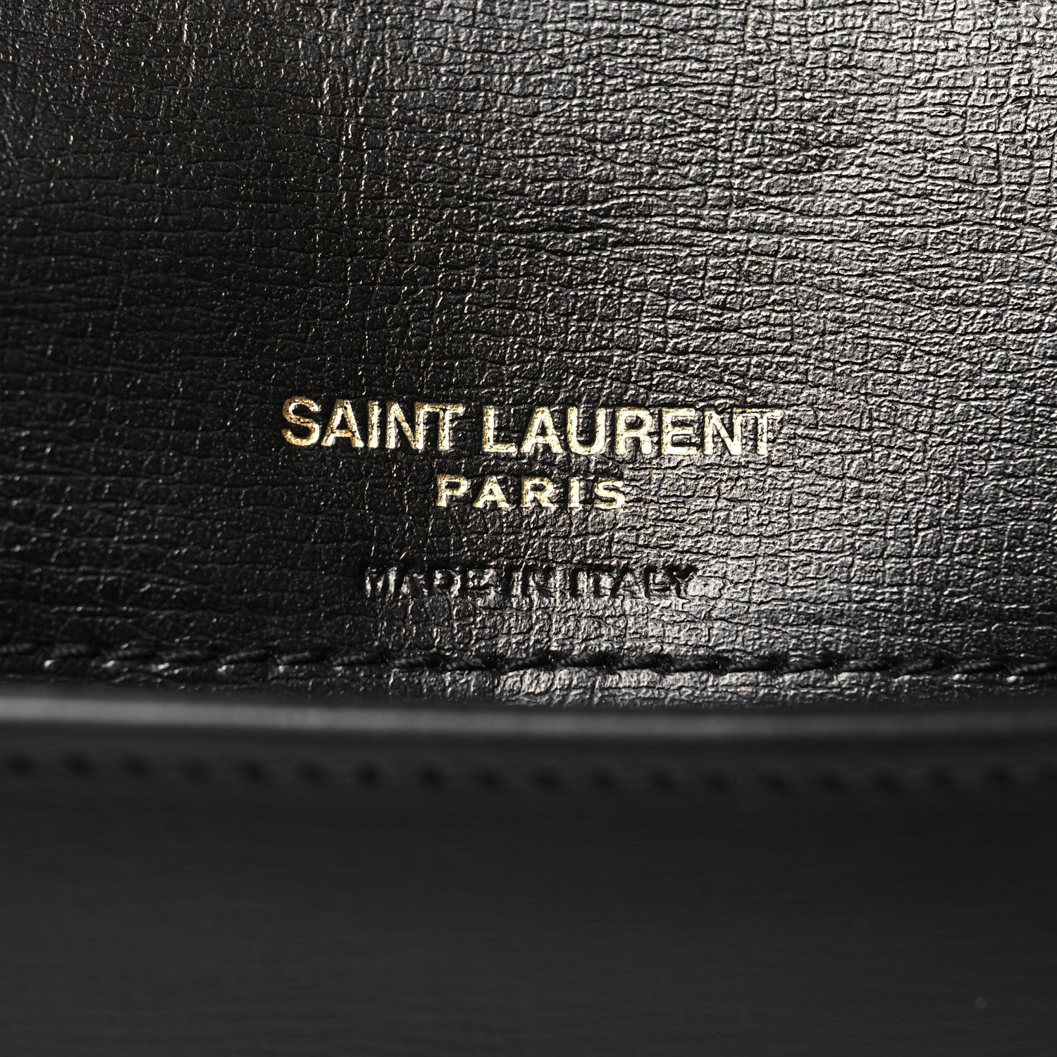 Saint Laurent Grained Calfskin Monogram Phone Holder Crossbody Black 6 of 12
