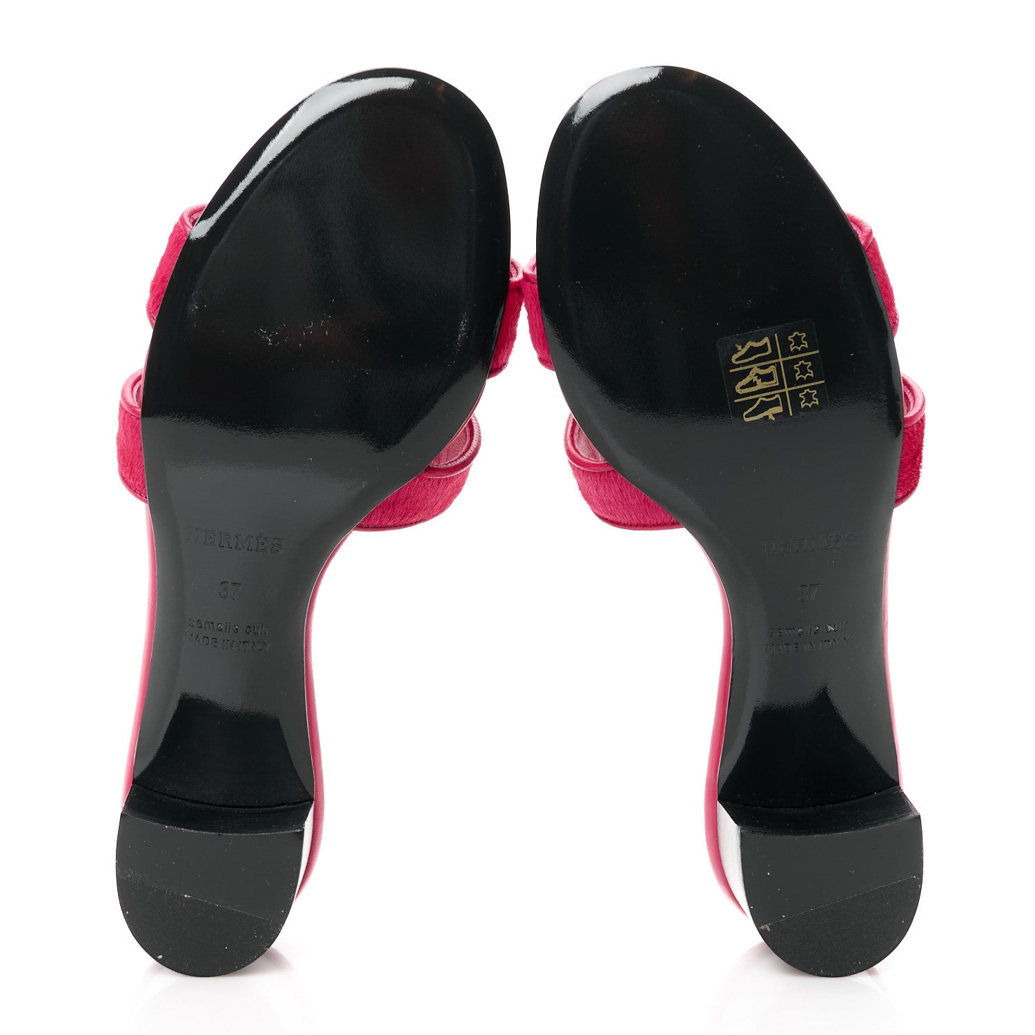 Hermes Pony Hair Oasis Sandals 37 Rose Fuchsia 5 of 8