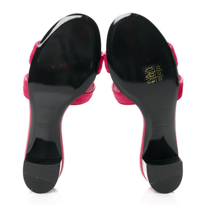 Hermes Pony Hair Oasis Sandals 37 Rose Fuchsia 5 of 8