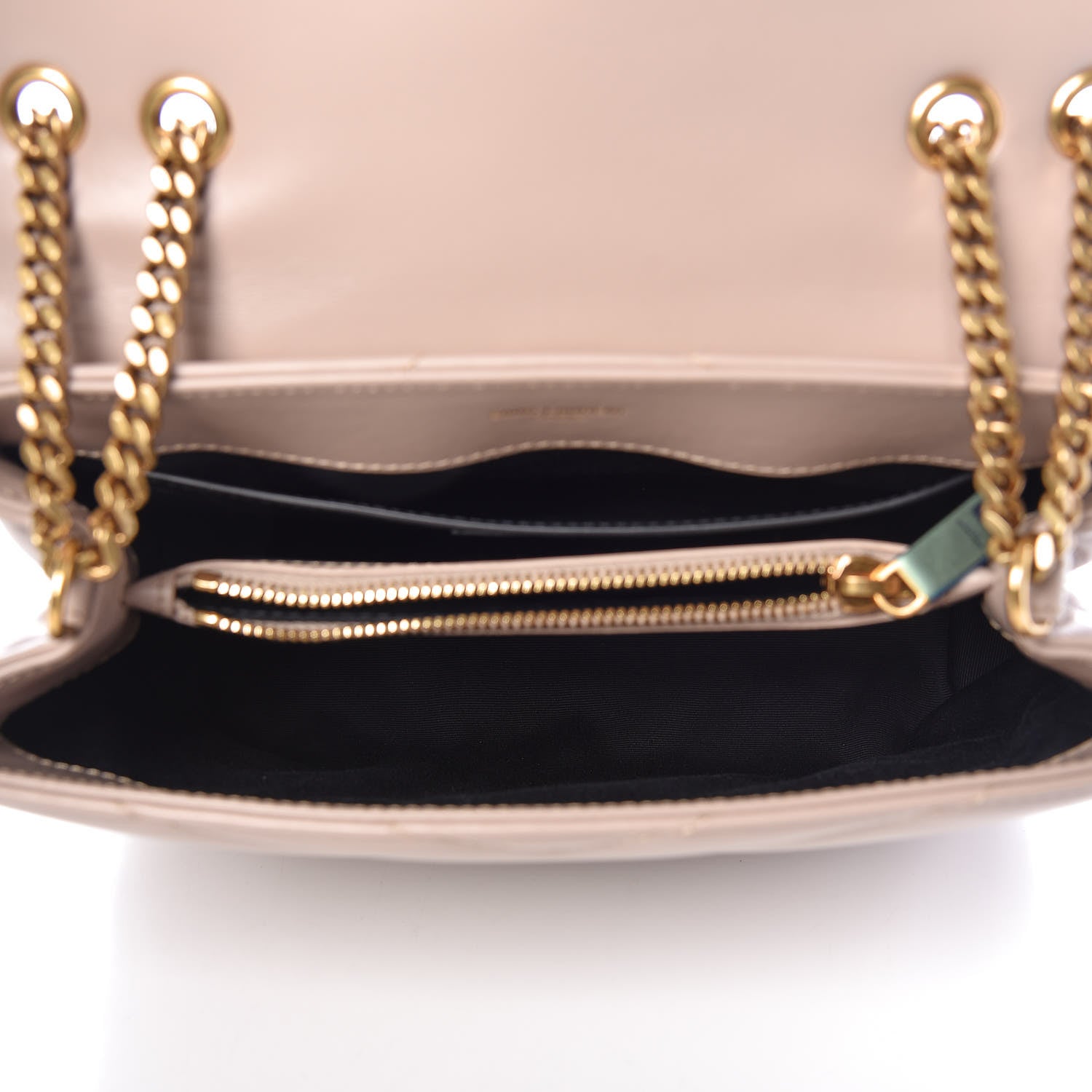 Saint Laurent Calfskin Y Quilted Monogram Small Loulou Chain Satchel Taupe Sable 6 of 13