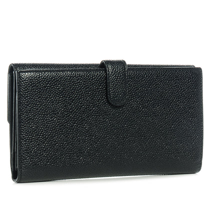 Chanel Caviar CC Long Flap French Wallet Black 3 of 9