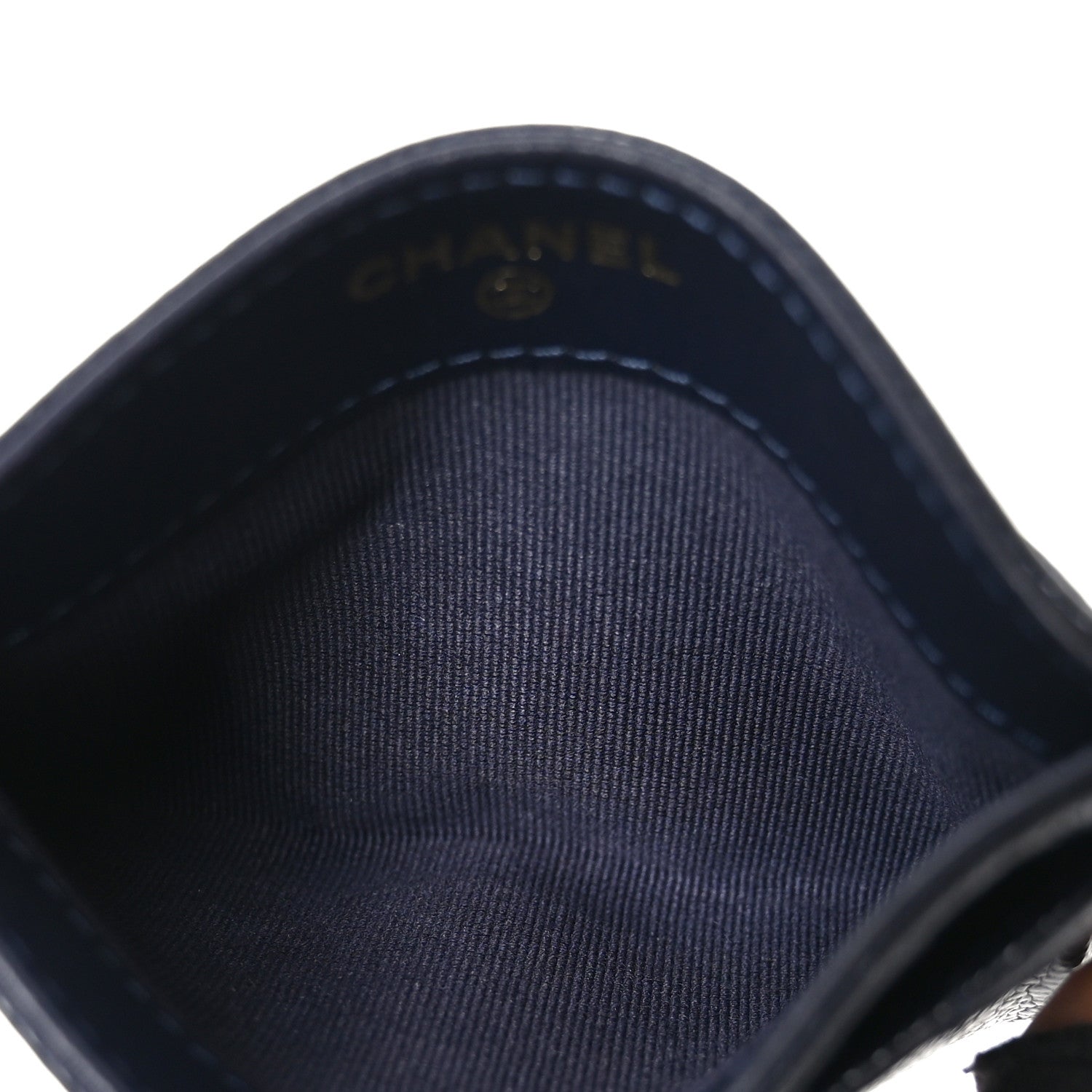 Chanel Caviar Quilted Card Holder Navy 5 of 9