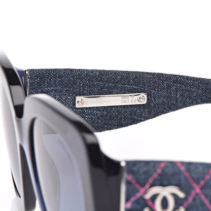 Chanel Denim Rectangle Sunglasses 5406 Blue 5 of 8
